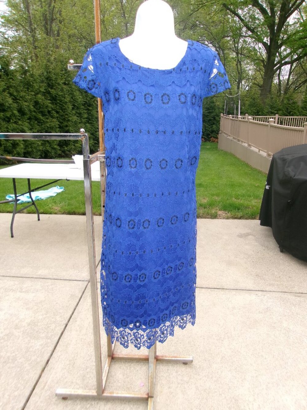 R&K BLUE LACE DRESS 18